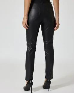 Lederimitathose mit Stretcheinsatz Hosen