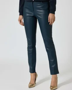 Lederimitathose mit Stretcheinsatz Hosen