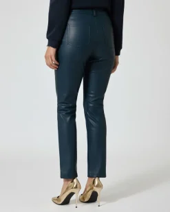 Lederimitathose mit Stretcheinsatz Hosen