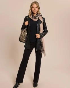 Sale Lederimitatjacke mit Bikerelementen Jacken & Mäntel