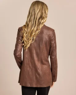 Sale Lederimitatjacke mit Bikerelementen Jacken & Mäntel