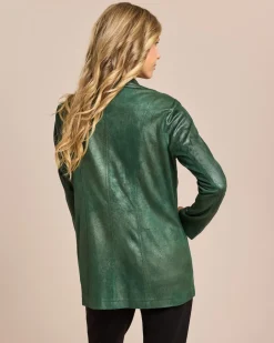 Sale Lederimitatjacke mit Bikerelementen Jacken & Mäntel