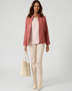 New Lederjacke mit bedrucktem Futter Jacken & Mäntel