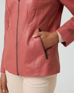 New Lederjacke mit bedrucktem Futter Jacken & Mäntel