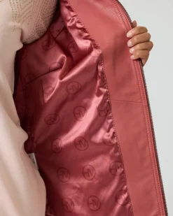 New Lederjacke mit bedrucktem Futter Jacken & Mäntel