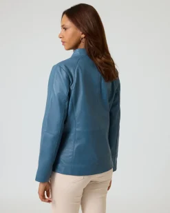 New Lederjacke mit bedrucktem Futter Jacken & Mäntel