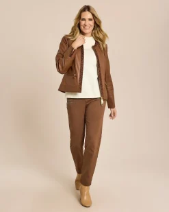 Hot Lederjacke mit Leodetail Jacken & Mäntel