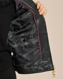 Hot Lederjacke mit Leodetail Jacken & Mäntel