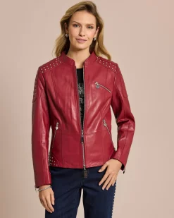 Hot Lederjacke mit Nieten Jacken & Mäntel