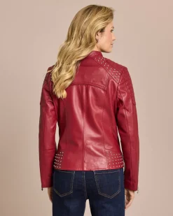 Hot Lederjacke mit Nieten Jacken & Mäntel