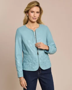 Sale Lederjacke mit Stickerei Jacken & Mäntel