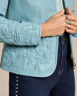 Sale Lederjacke mit Stickerei Jacken & Mäntel