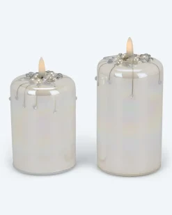 Sale LED-Glaskerzen, 2tlg. Dekoration