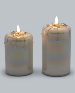 Sale LED-Glaskerzen, 2tlg. Dekoration