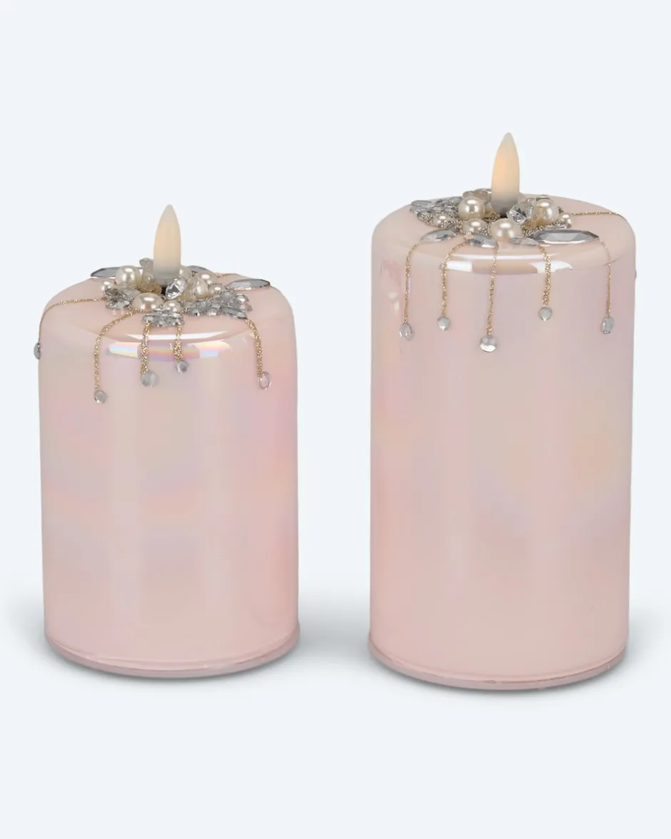 Sale LED-Glaskerzen, 2tlg. Dekoration