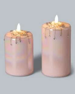 Sale LED-Glaskerzen, 2tlg. Dekoration