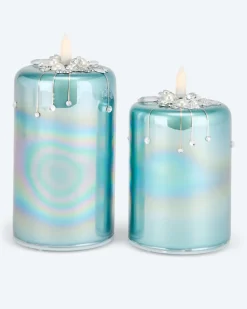 Sale LED-Glaskerzen, 2tlg. Dekoration