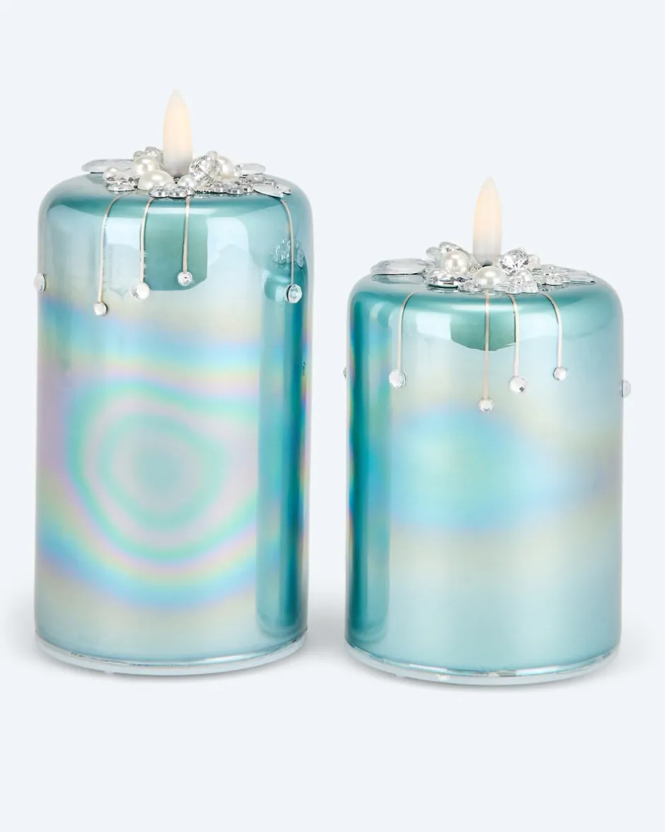 Sale LED-Glaskerzen, 2tlg. Dekoration