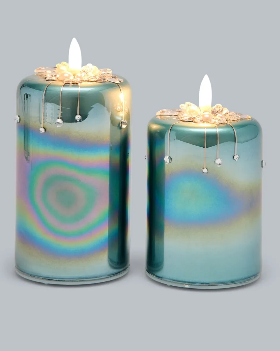 Sale LED-Glaskerzen, 2tlg. Dekoration