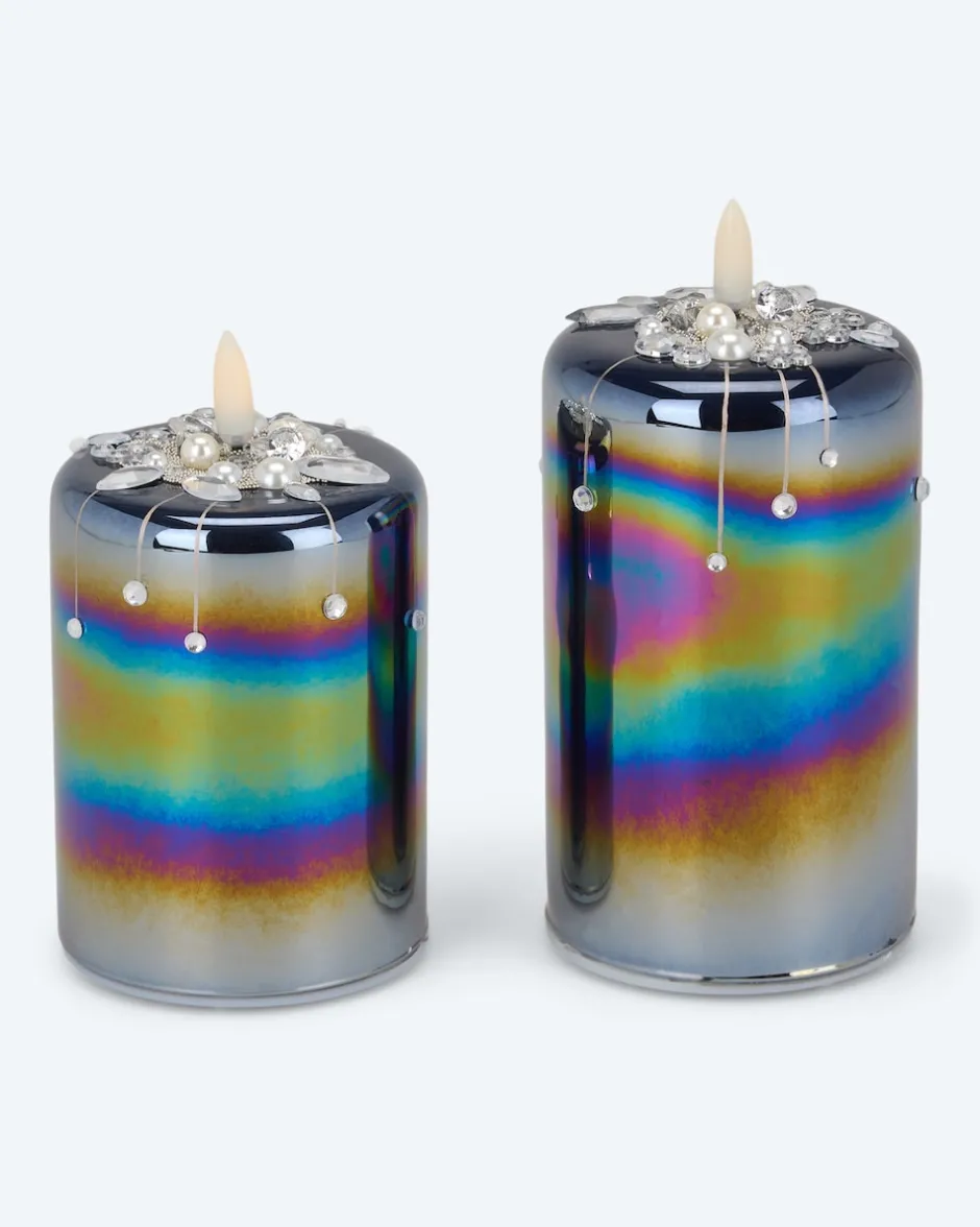 Sale LED-Glaskerzen, 2tlg. Dekoration