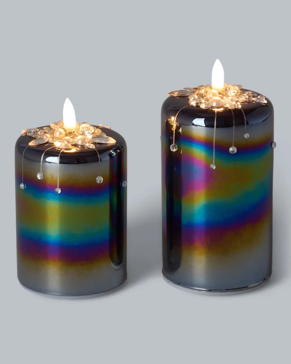 Sale LED-Glaskerzen, 2tlg. Dekoration