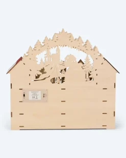 LED-Holzkalender Wichtel Dekoration