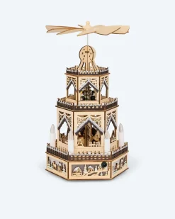 Clearance LED-Holzpyramide Classic Dekoration