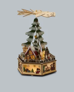 Hot LED-Holzpyramide Wichtel Dekoration