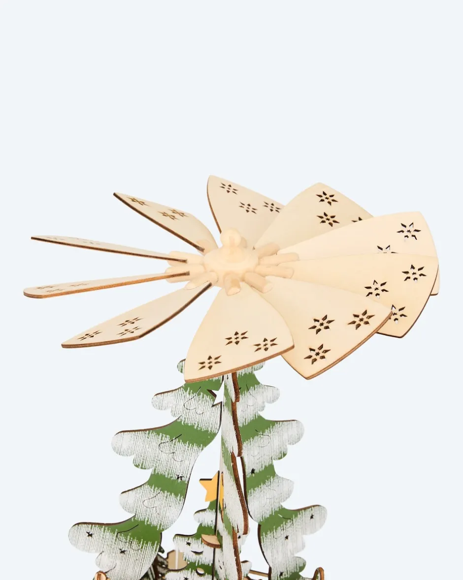 Hot LED-Holzpyramide Wichtel Dekoration