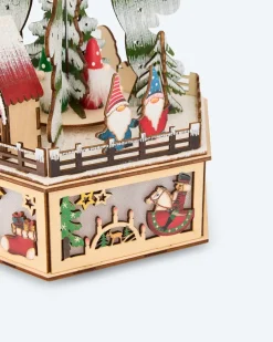 Hot LED-Holzpyramide Wichtel Dekoration