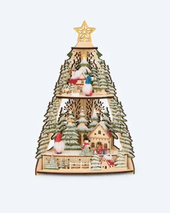 Online LED-Holzpyramide Wichtel Dekoration