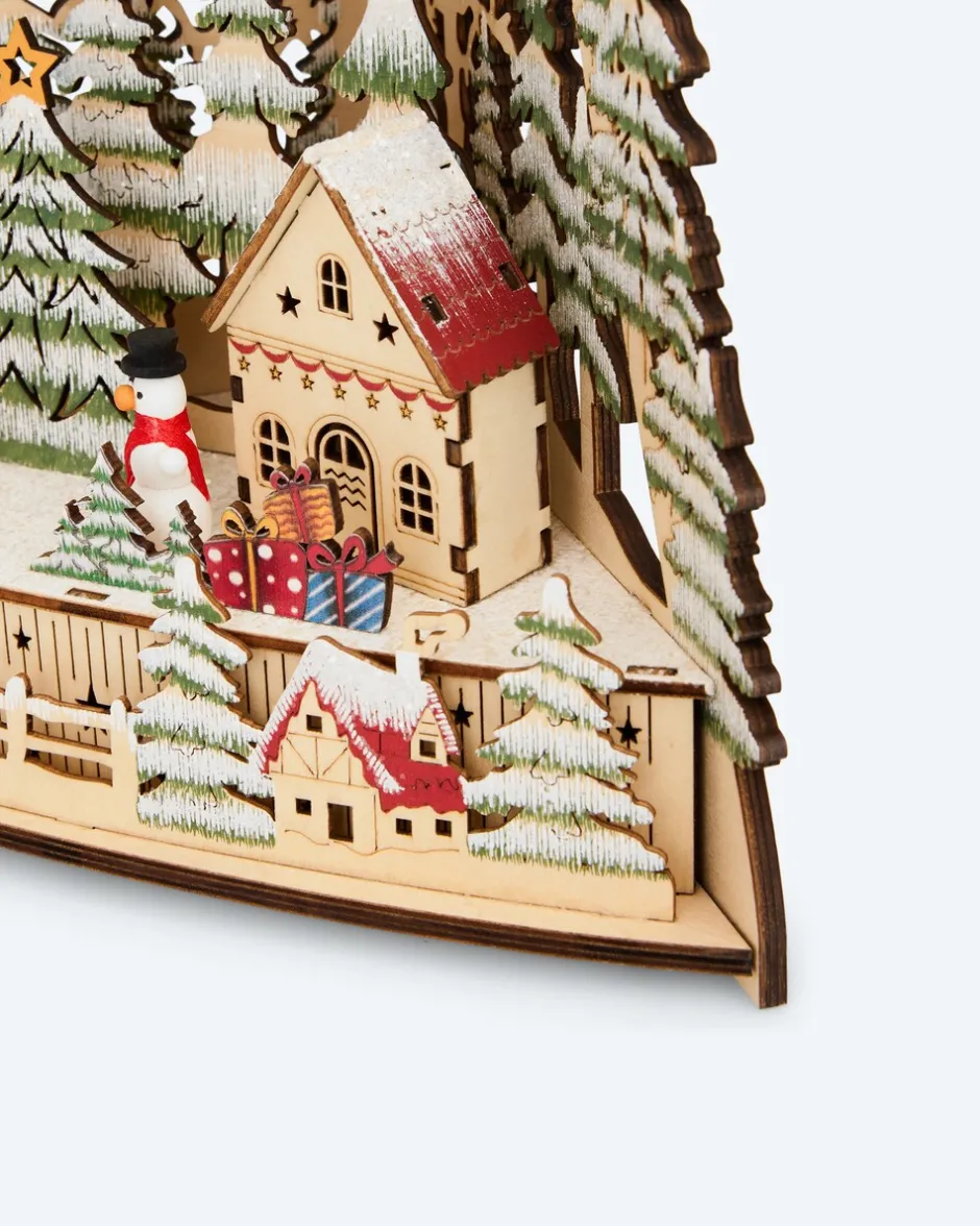 Online LED-Holzpyramide Wichtel Dekoration