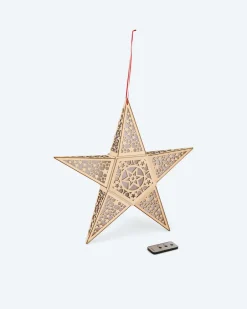 Outlet LED-Holzstern zum Aufhängen Dekoration