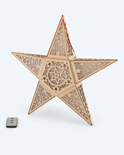 Outlet LED-Holzstern zum Aufhängen Dekoration