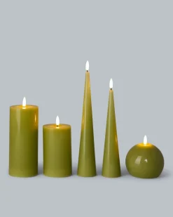 Discount LED-Kerzen-Mix Glossy, 5tlg. Dekoration
