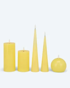 Discount LED-Kerzen-Mix Glossy, 5tlg. Dekoration