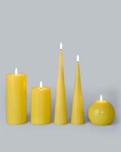 Discount LED-Kerzen-Mix Glossy, 5tlg. Dekoration