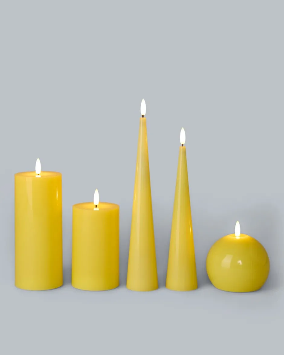 Discount LED-Kerzen-Mix Glossy, 5tlg. Dekoration
