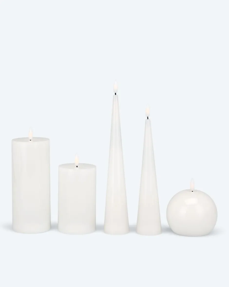 Discount LED-Kerzen-Mix Glossy, 5tlg. Dekoration
