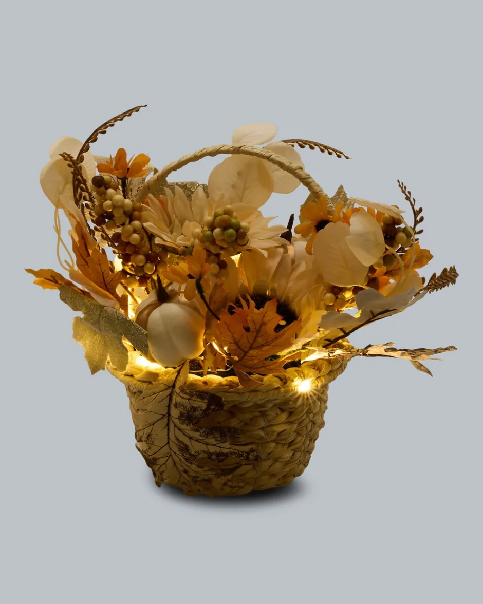 Online LED-Körbchen "Herbst Cottage" Dekoration