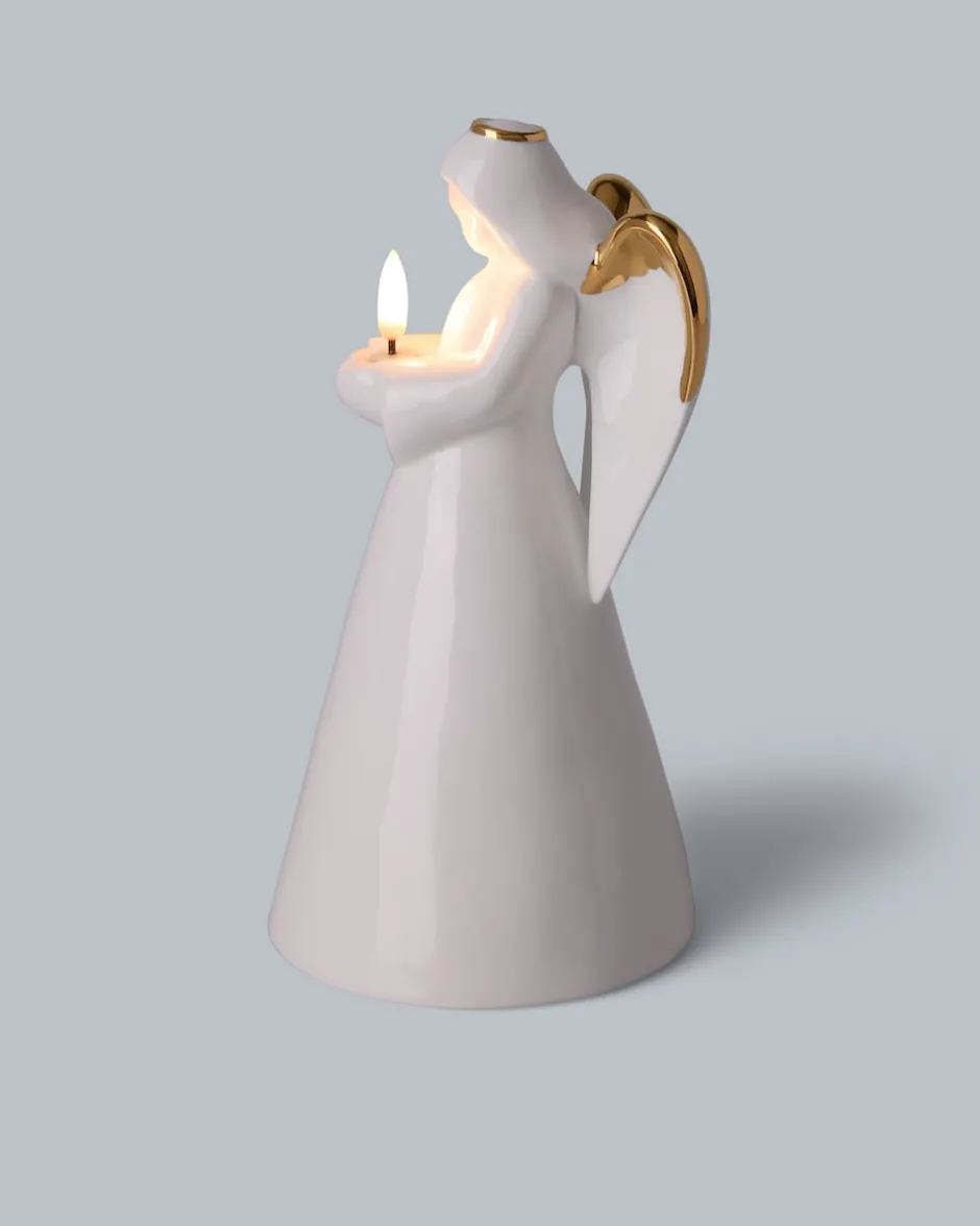 Discount LED-Porzellan-Engel Deluxe Dekoration