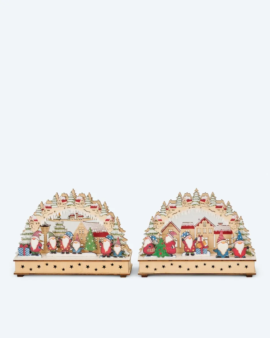 Outlet LED-Schwibbogen Wichtel, 2tlg. Dekoration