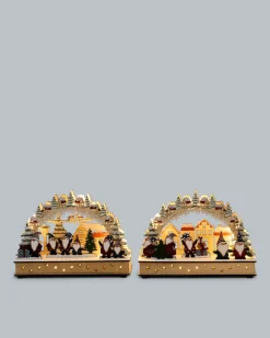 Outlet LED-Schwibbogen Wichtel, 2tlg. Dekoration