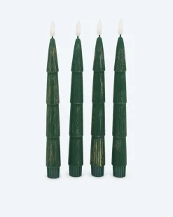 Clearance LED-Stabkerzen "Tanne Modern, 4tlg. Dekoration