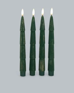 Clearance LED-Stabkerzen "Tanne Modern, 4tlg. Dekoration