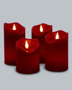 Outlet LED-Stumpenkerzen, 4tlg. Dekoration