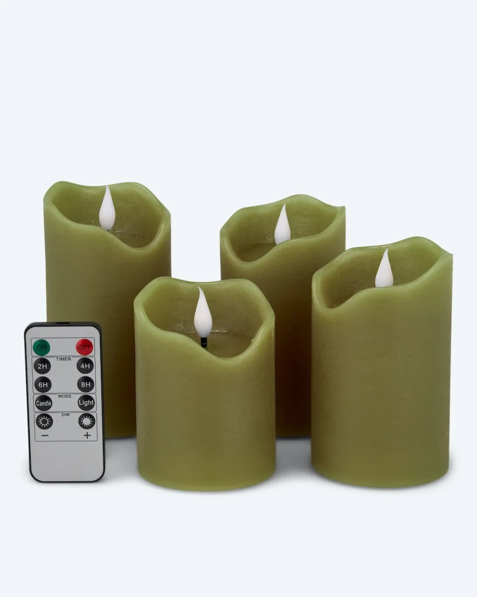 Outlet LED-Stumpenkerzen, 4tlg. Dekoration