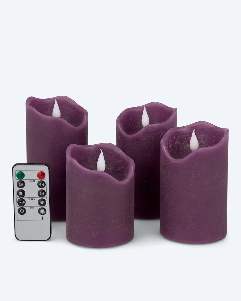 Outlet LED-Stumpenkerzen, 4tlg. Dekoration