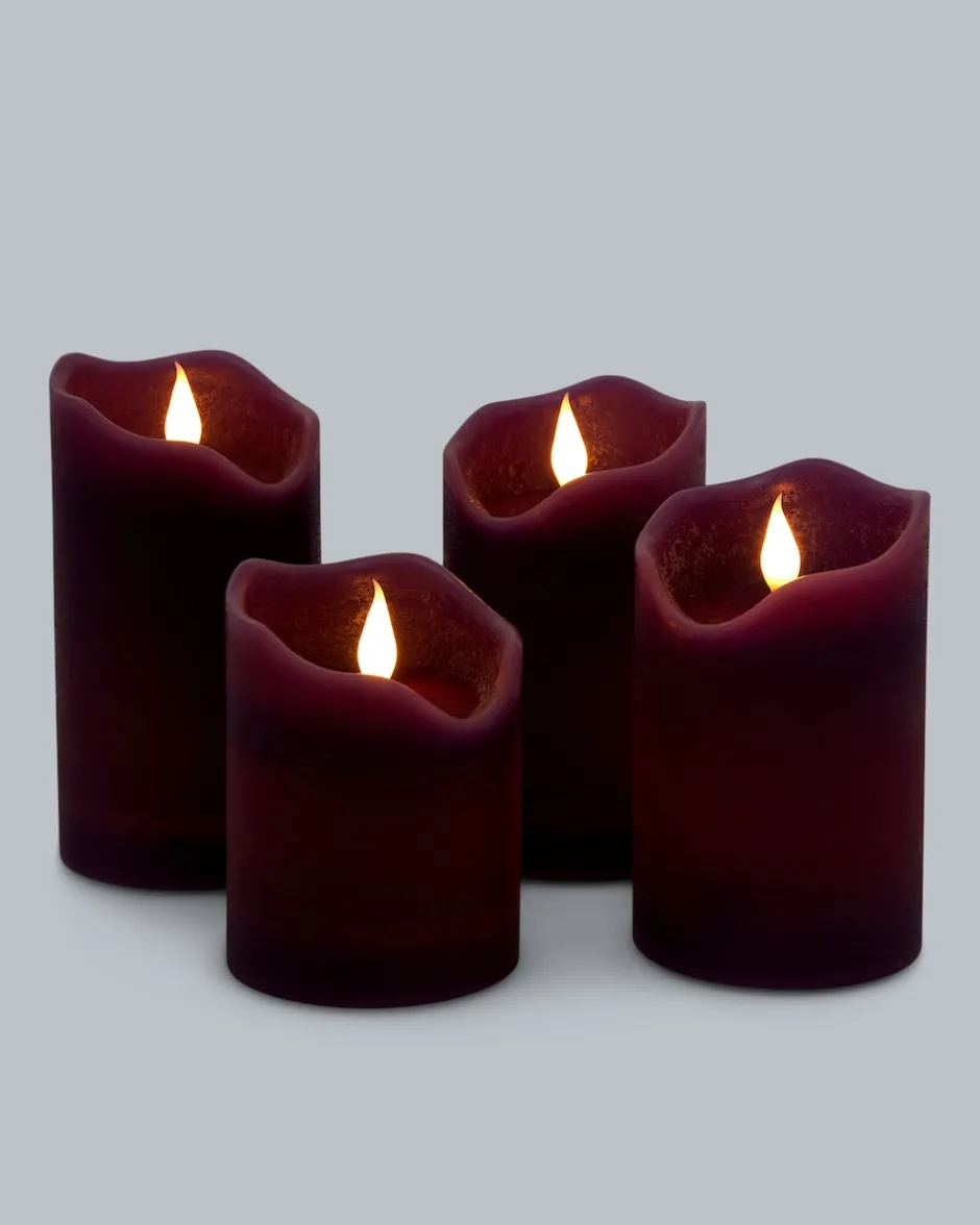 Outlet LED-Stumpenkerzen, 4tlg. Dekoration