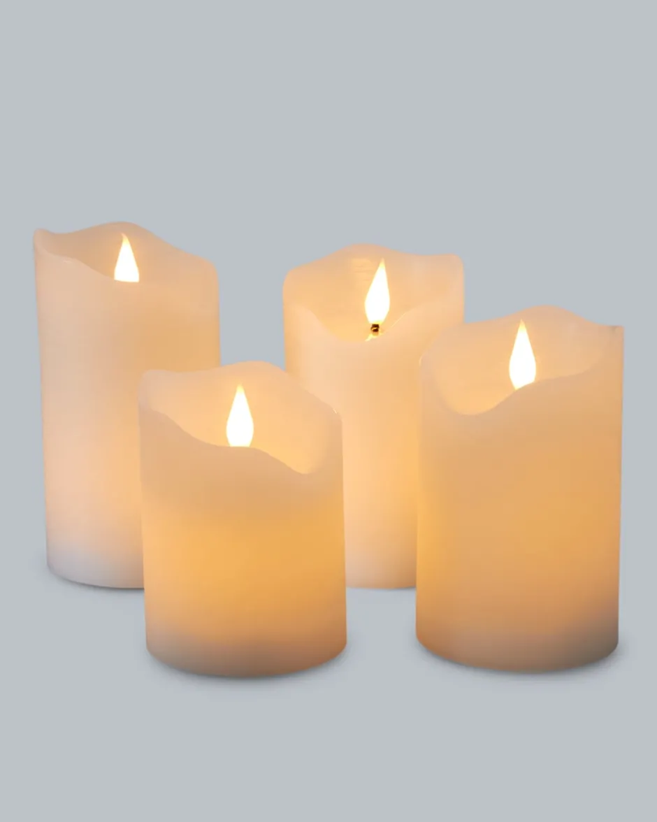 Outlet LED-Stumpenkerzen, 4tlg. Dekoration